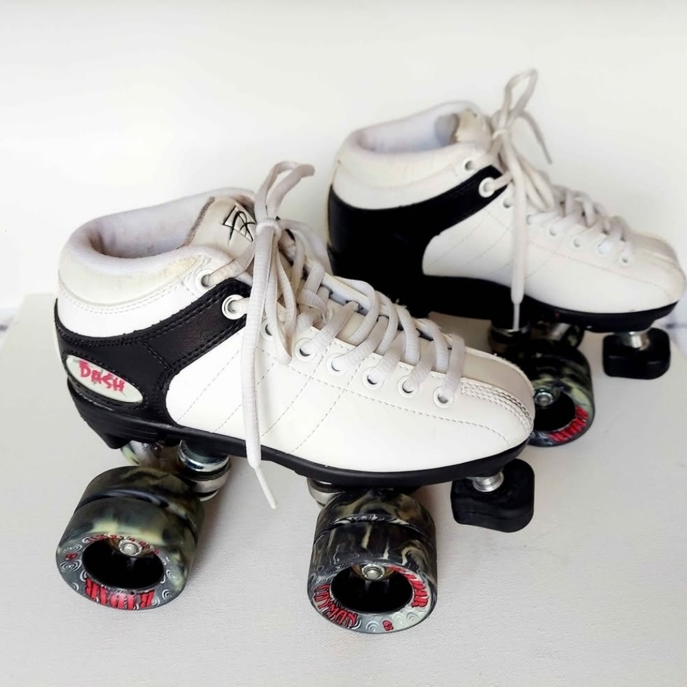 Reidell Roller/Speed Skates (Dash), White/Black Accents, Unisex, Size 2Y, VGUC!